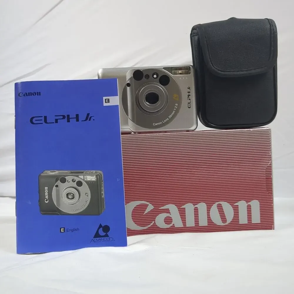 Canon IX240 Camera Elph Jr. Film Point & Shoot 26mm 1:2.8 Silver Used
